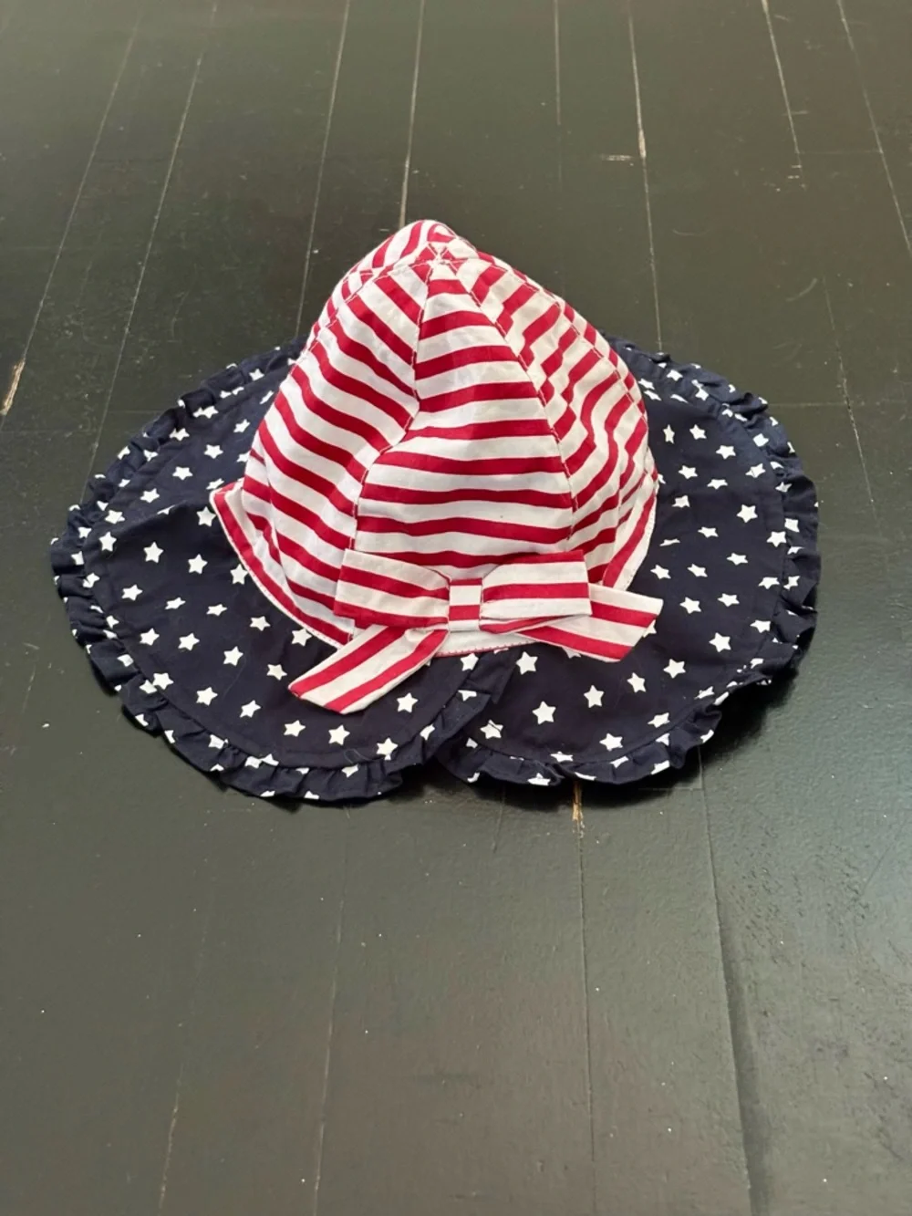 The Children's Place American Stars & Stripes Ruffle Bucket Hat Toddler S/M